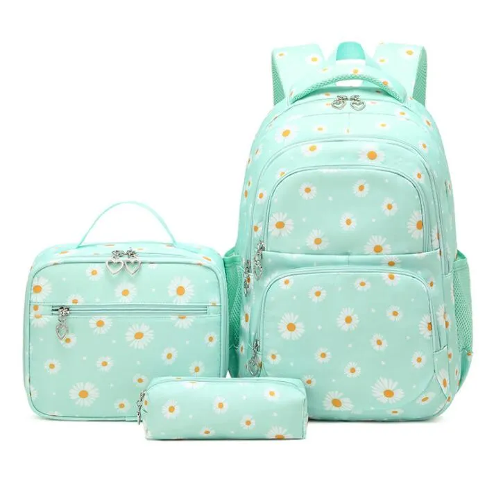 3 Pcs/Set Daisy School Bag