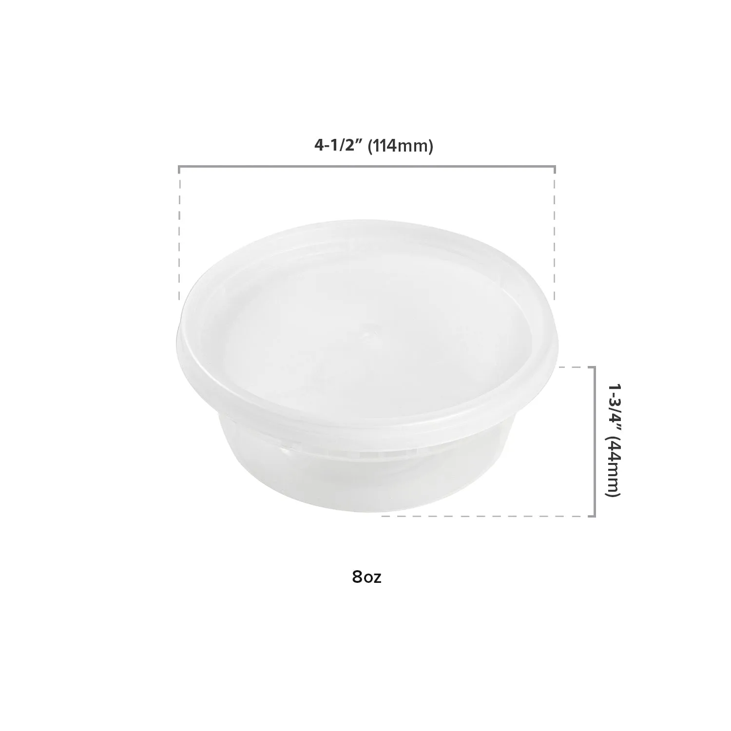 8 oz. Clear Deli Containers and Lids, Case of 240