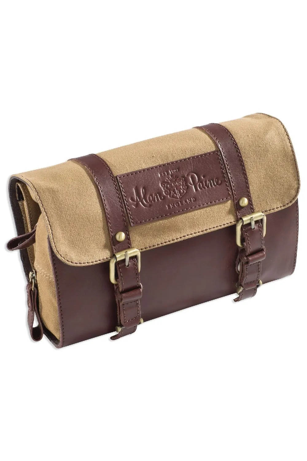 Alan Paine Canvas Multi-Pocket Wash Bag