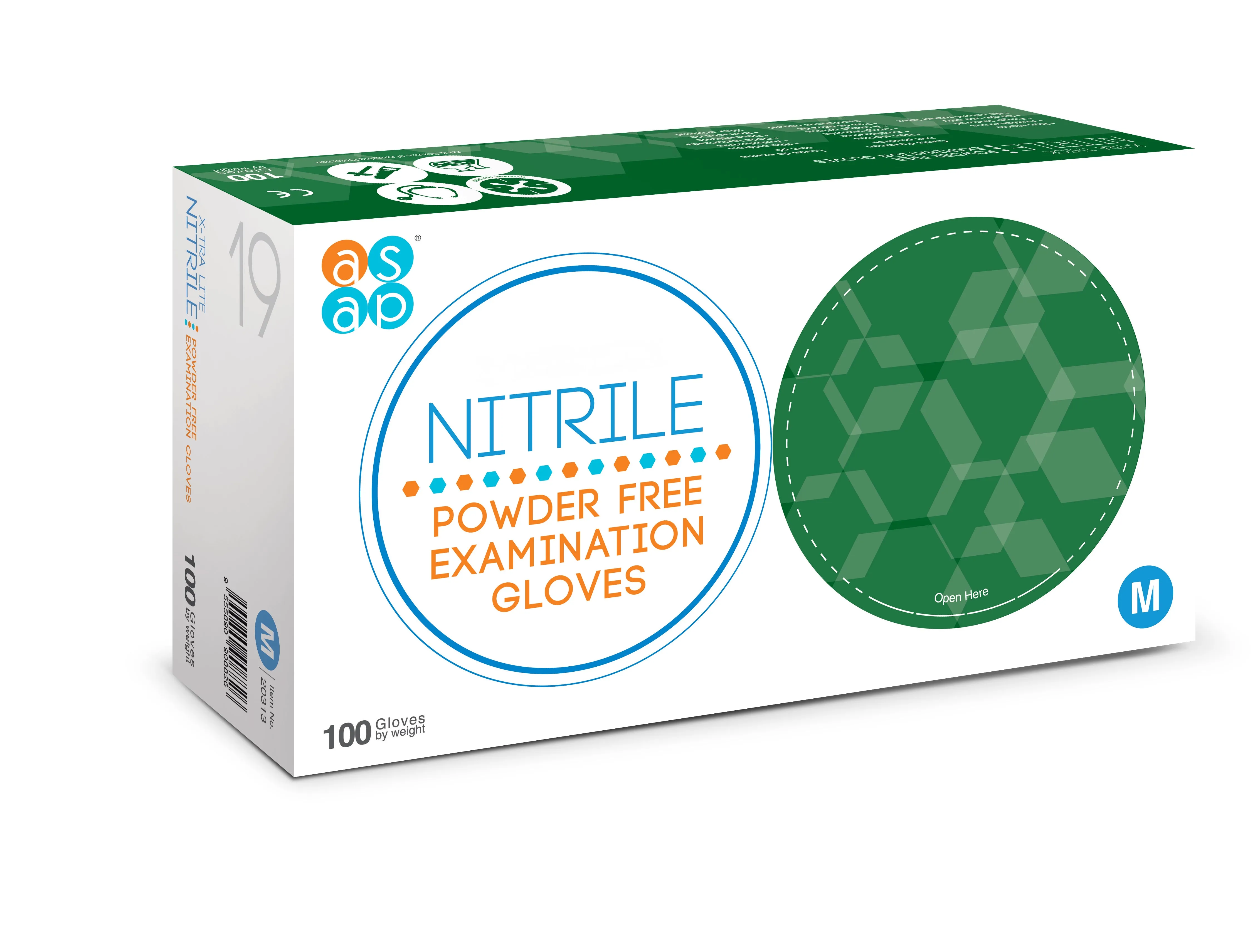 ASAP Blue Nitrile Exam Glove 4mil Case (1,000 gloves/10 packs)