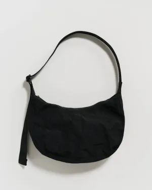 Black Medium Crescent Bag