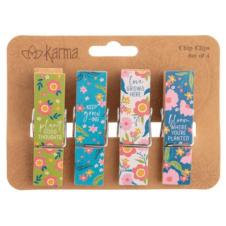 Clips Chip Floral 4Pc Set ka2025-33