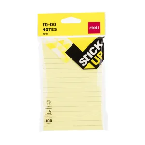 Deli To-do Notes 152x101mm 6''x4'' Yellow