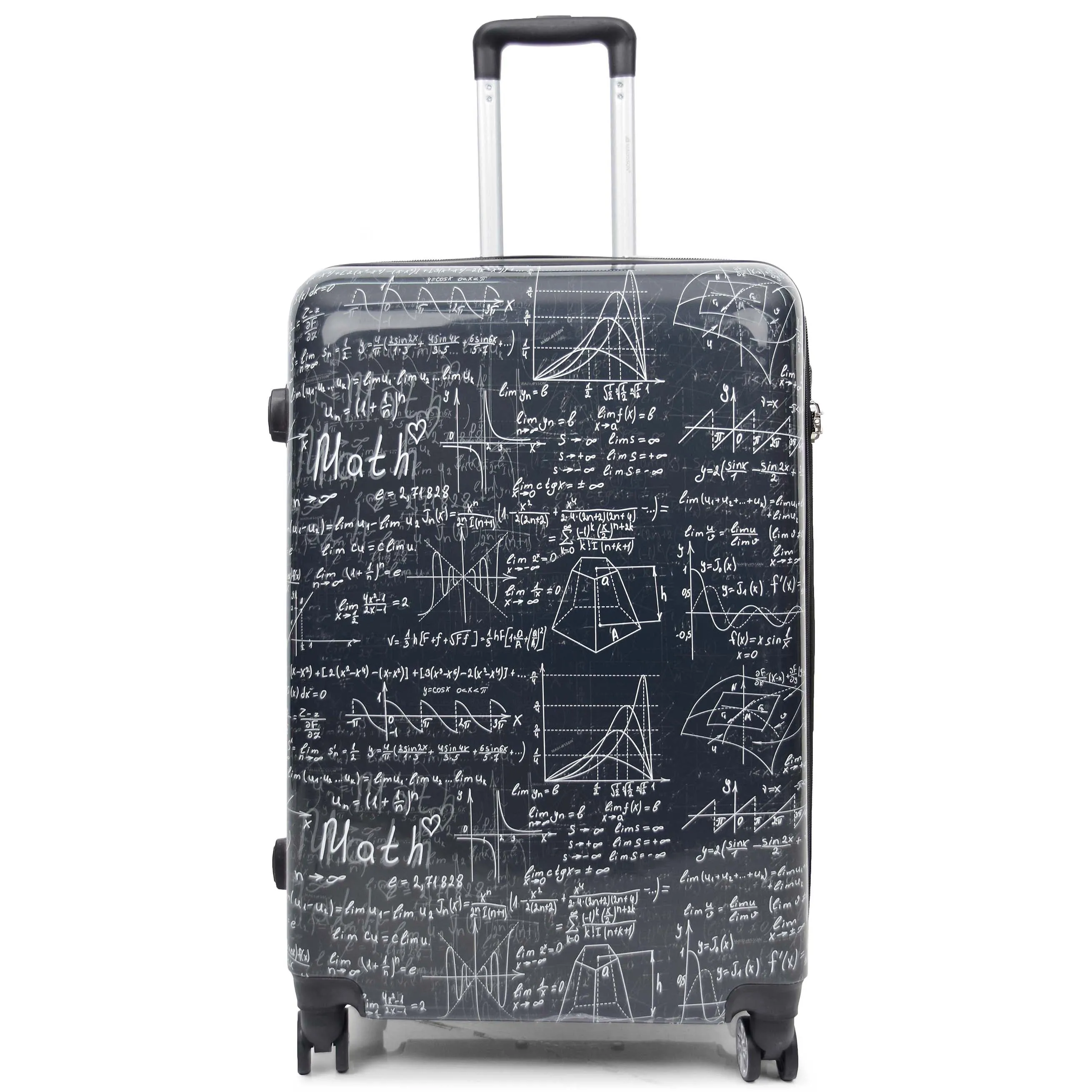 Expandable Four Wheel Print Suitcase Hard Shell Luggage ALGEBRA