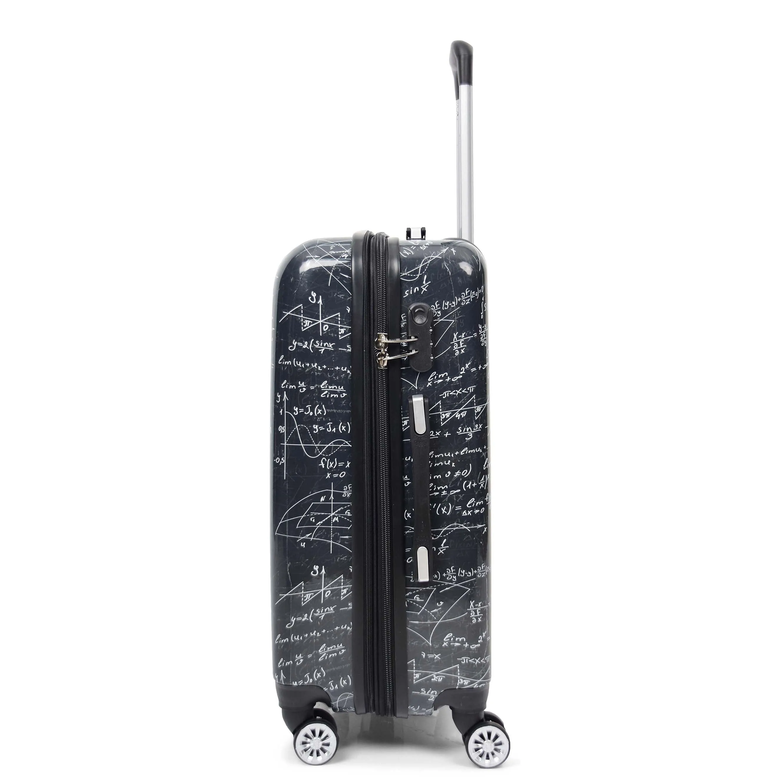 Expandable Four Wheel Print Suitcase Hard Shell Luggage ALGEBRA