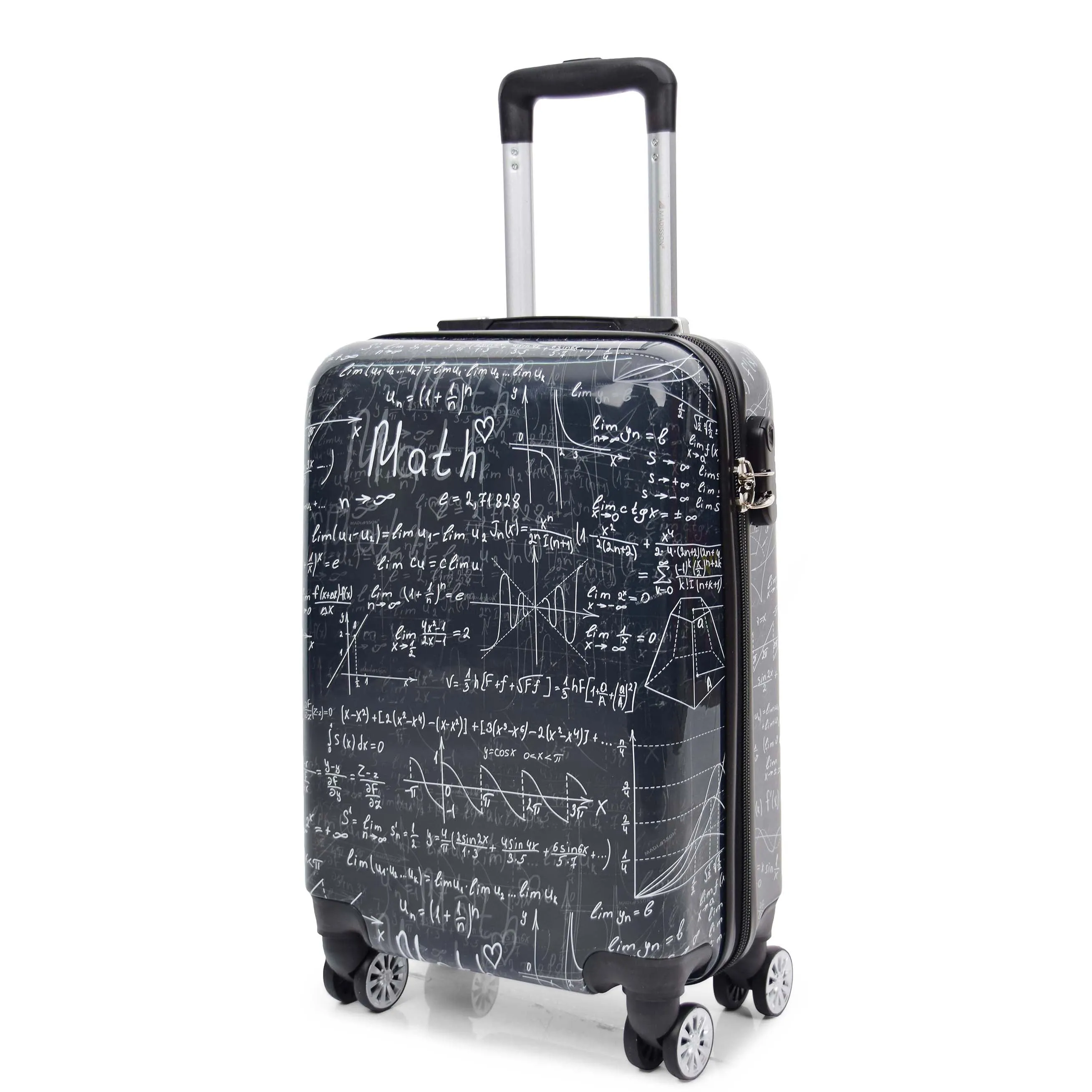 Expandable Four Wheel Print Suitcase Hard Shell Luggage ALGEBRA