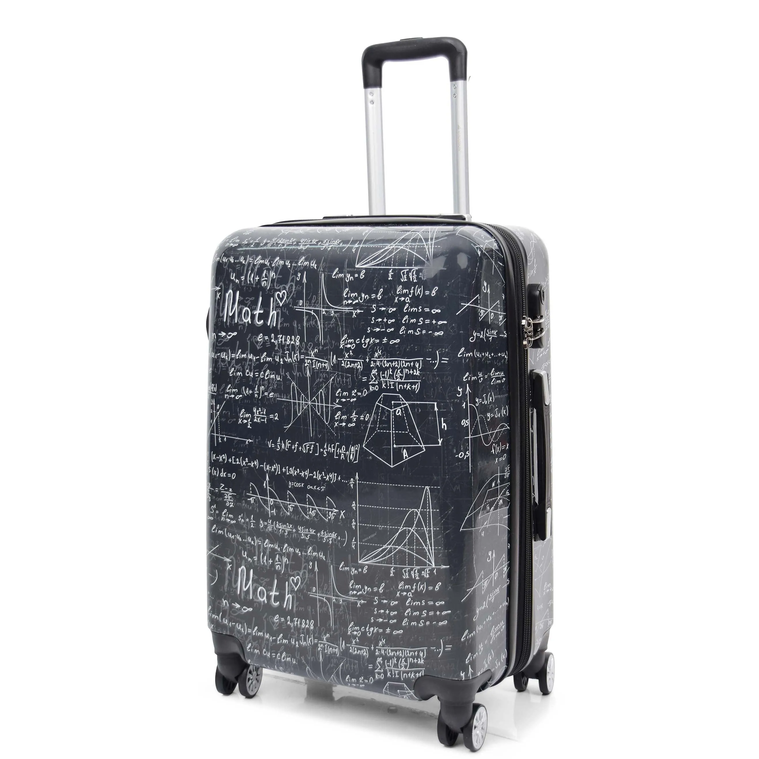 Expandable Four Wheel Print Suitcase Hard Shell Luggage ALGEBRA