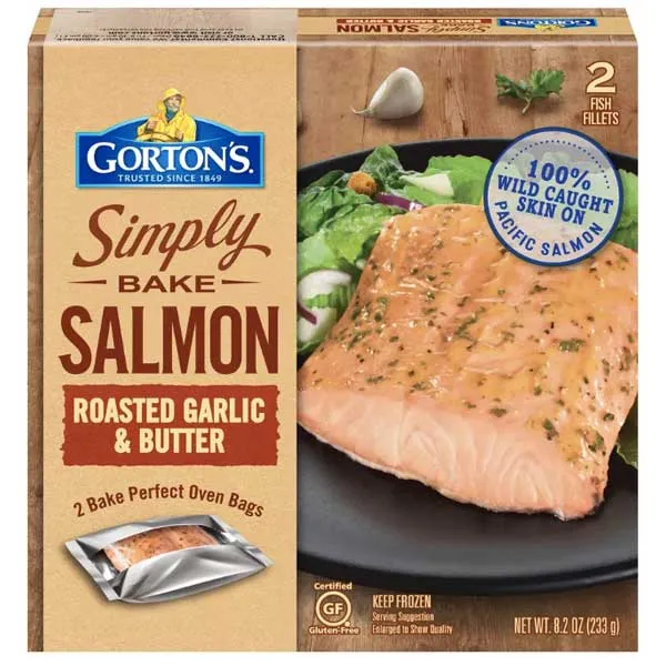 Gorton's Simply Bake Roasted Garlic & Butter Salmon, 8.2 oz