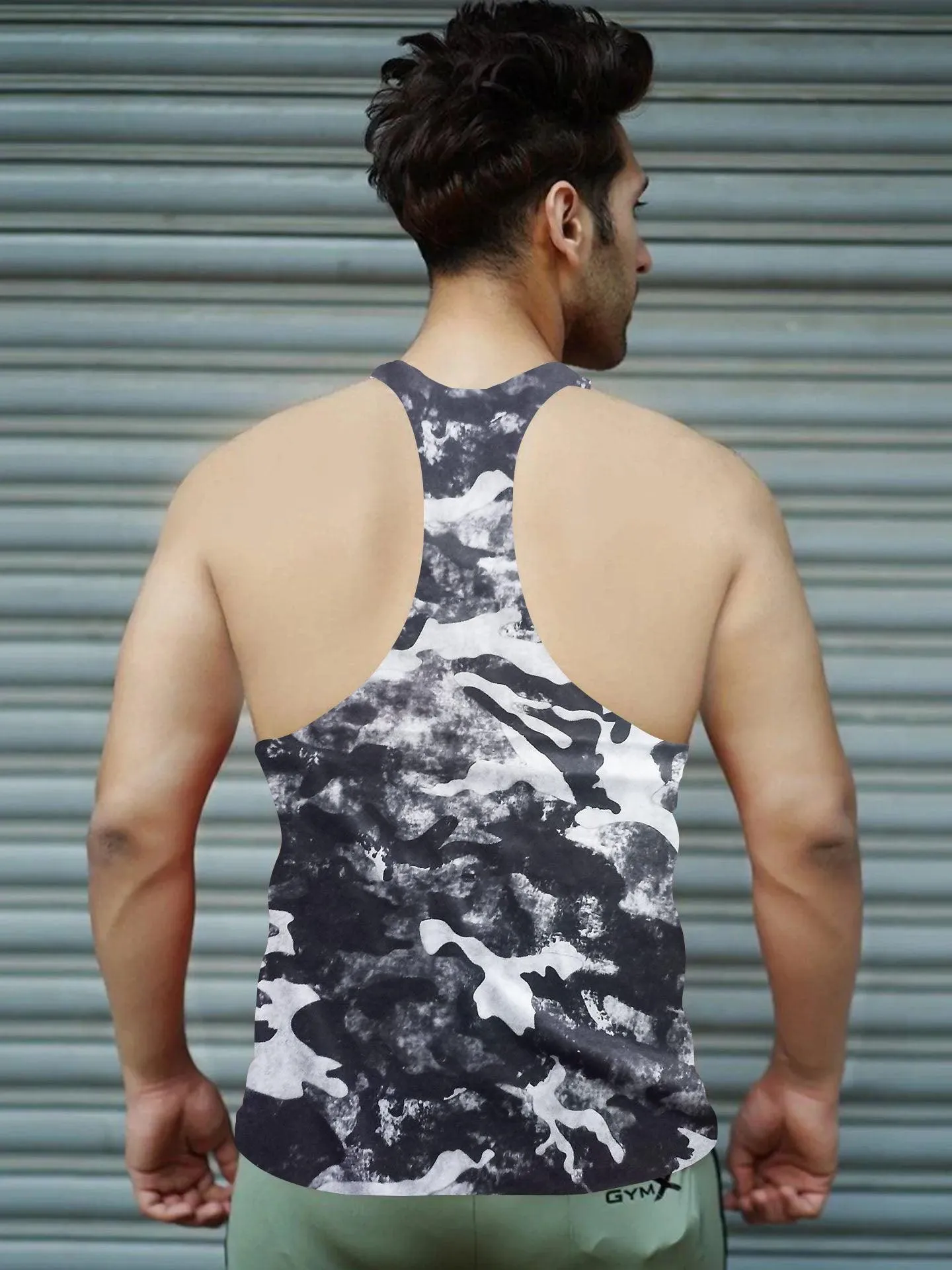 GymX Dark Knight Grey Camo Stringer- Sale