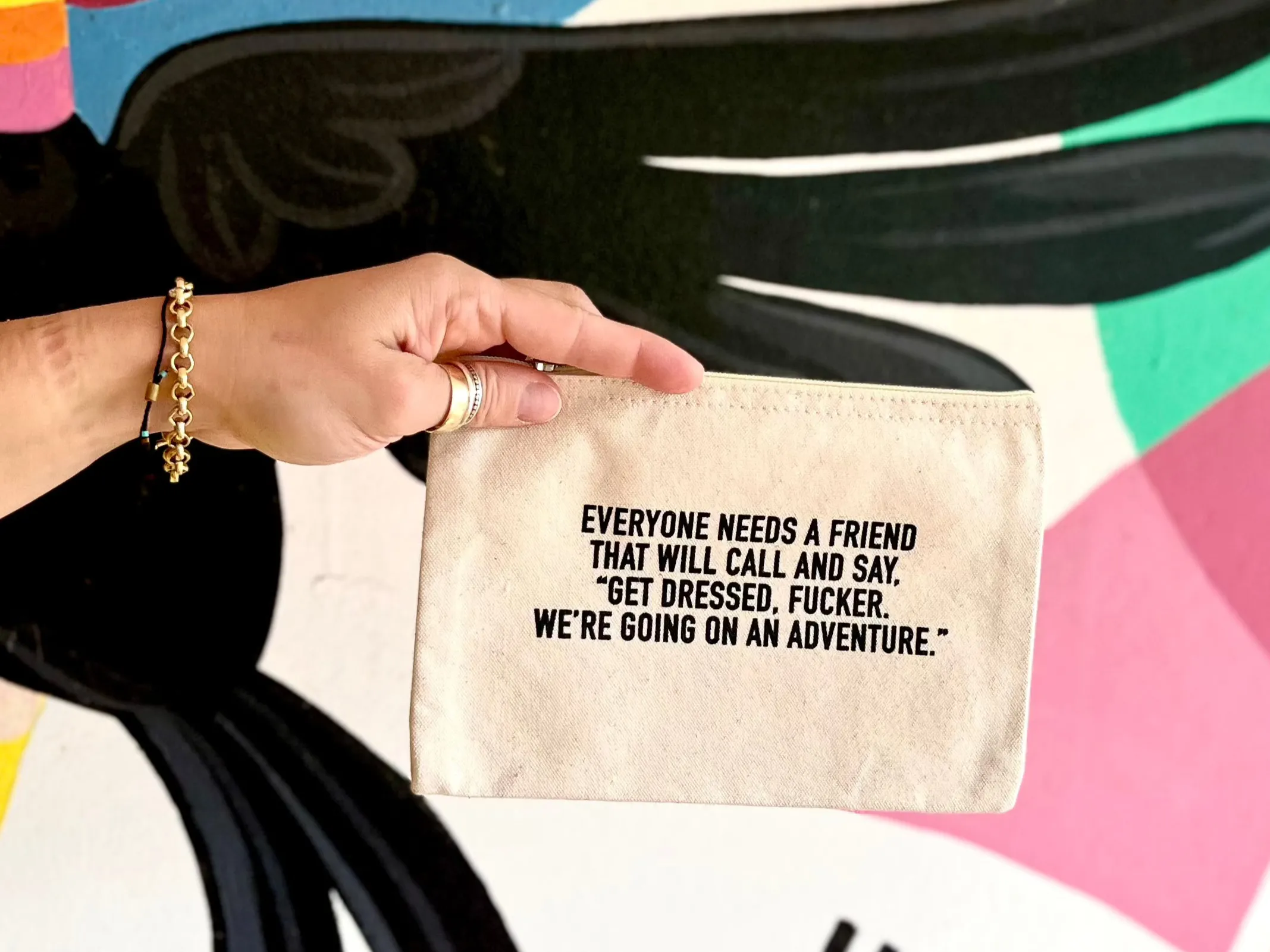 Heavy Canvas Accessory Bag - Everyone Needs a Friend