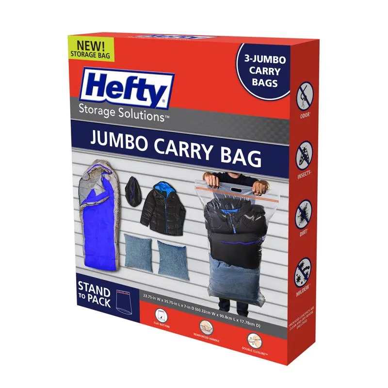 Hefty Clear Jumbo Carrying Bag