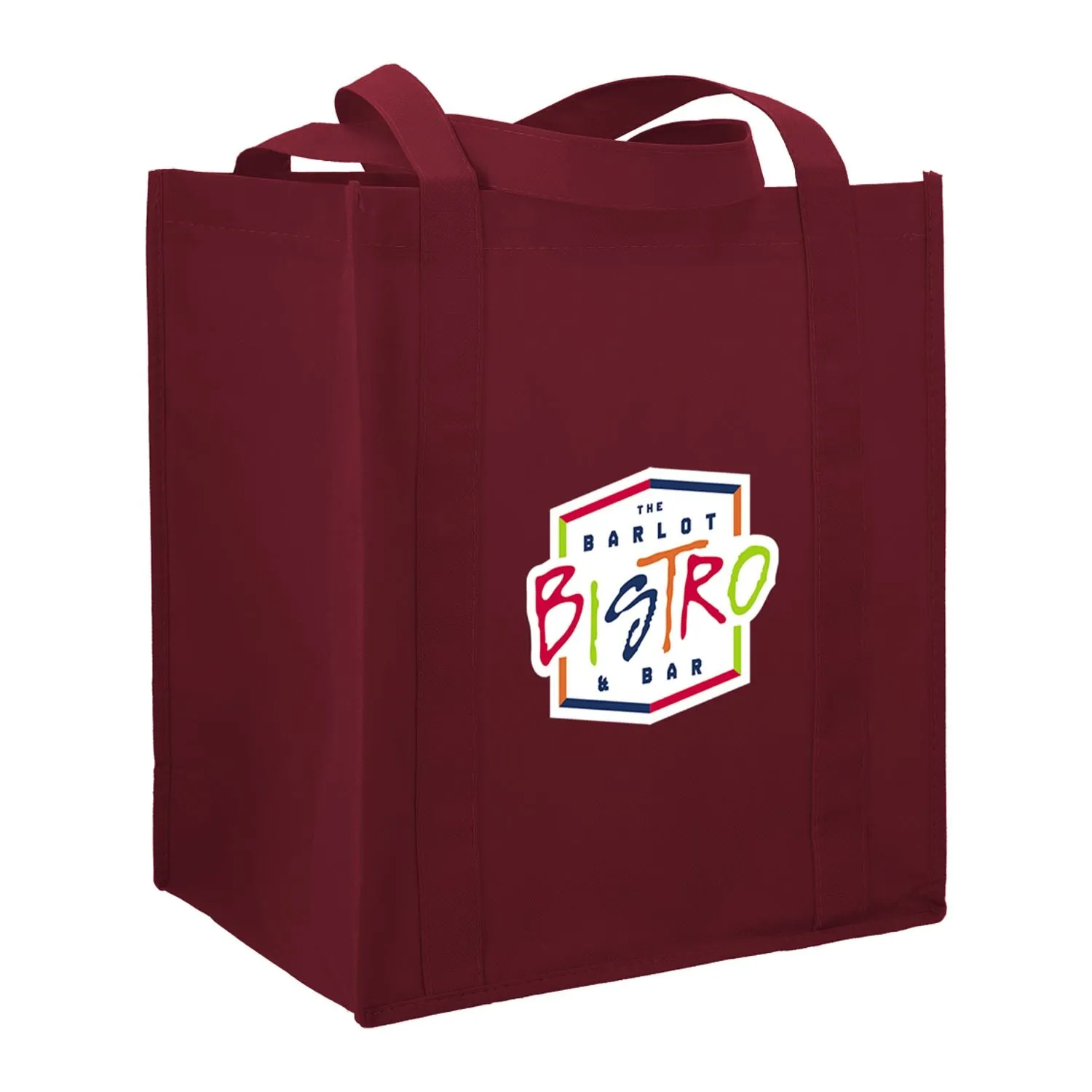 Hercules Non-Woven Grocery Tote -Burgundy