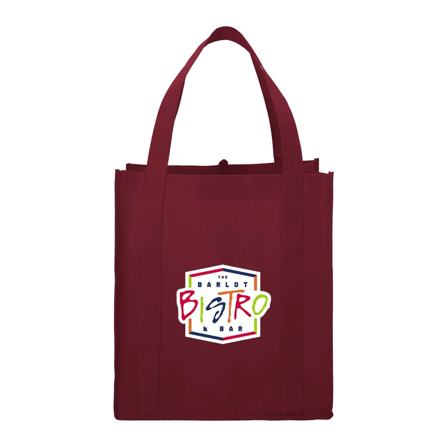 Hercules Non-Woven Grocery Tote -Burgundy