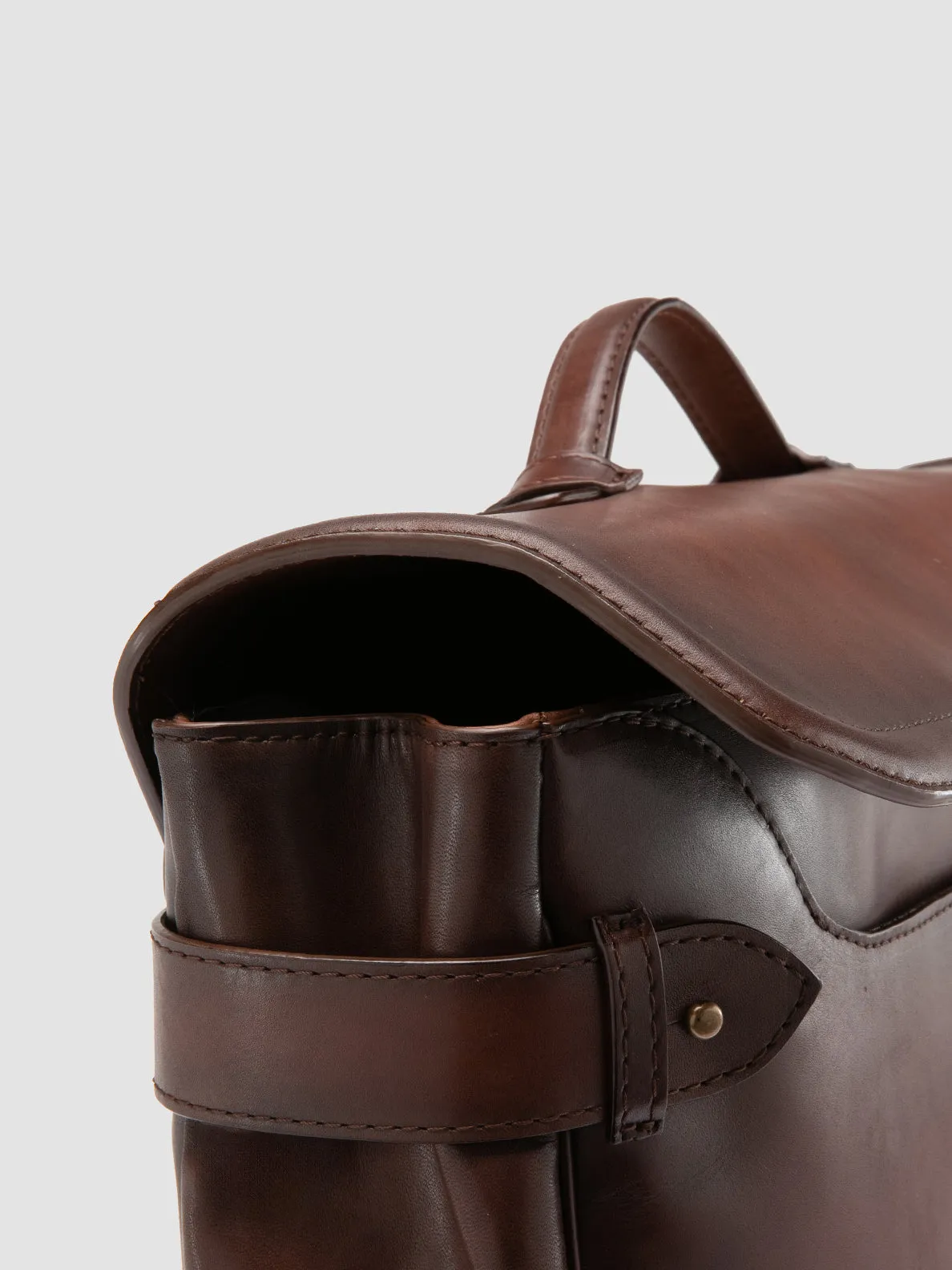 JEROME 003 - Brown Leather Briefcase