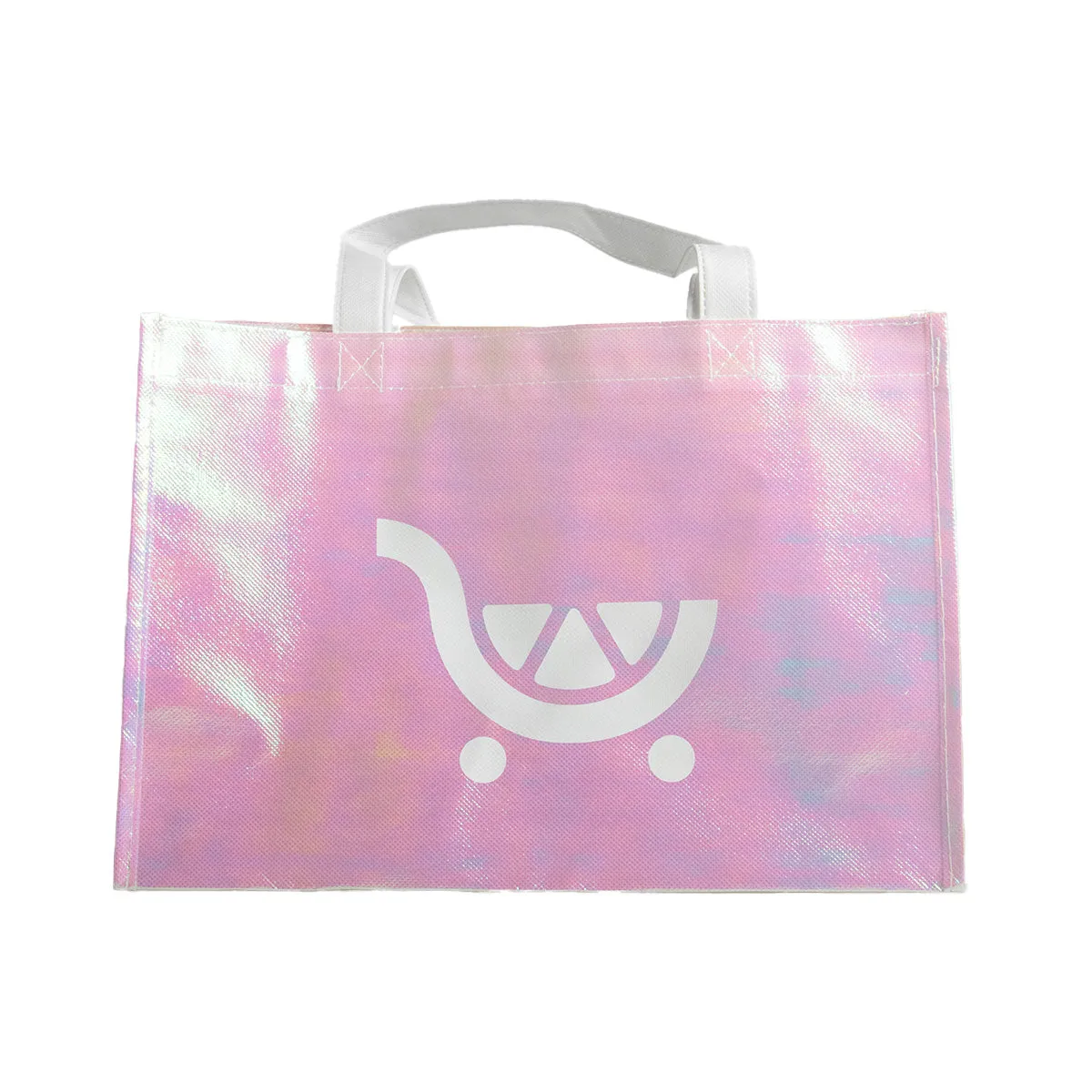 KLV-435 | Iridescent Non-Woven Shopper Tote