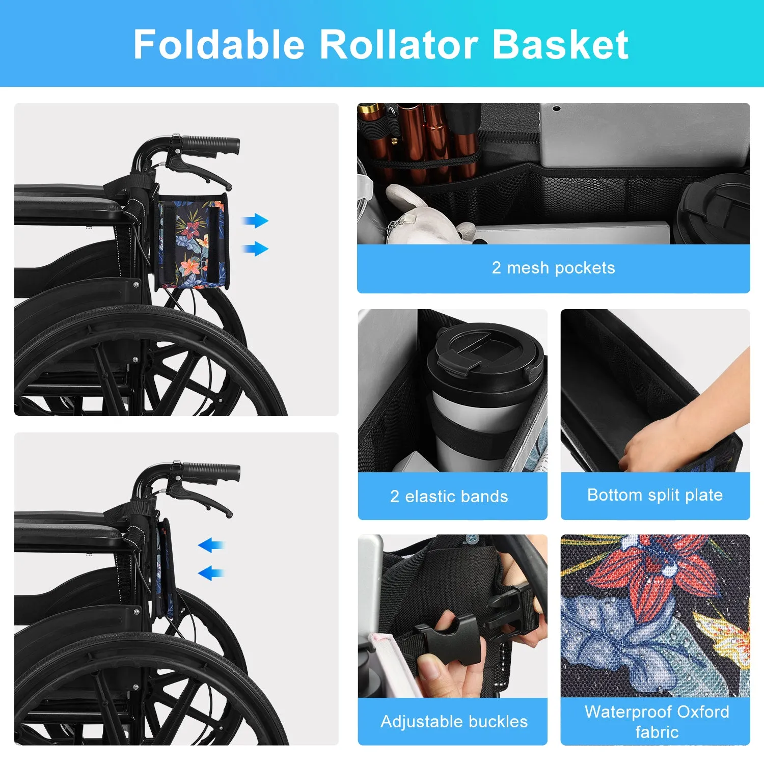 Large Capacity Wheelchair Backpack Organizer