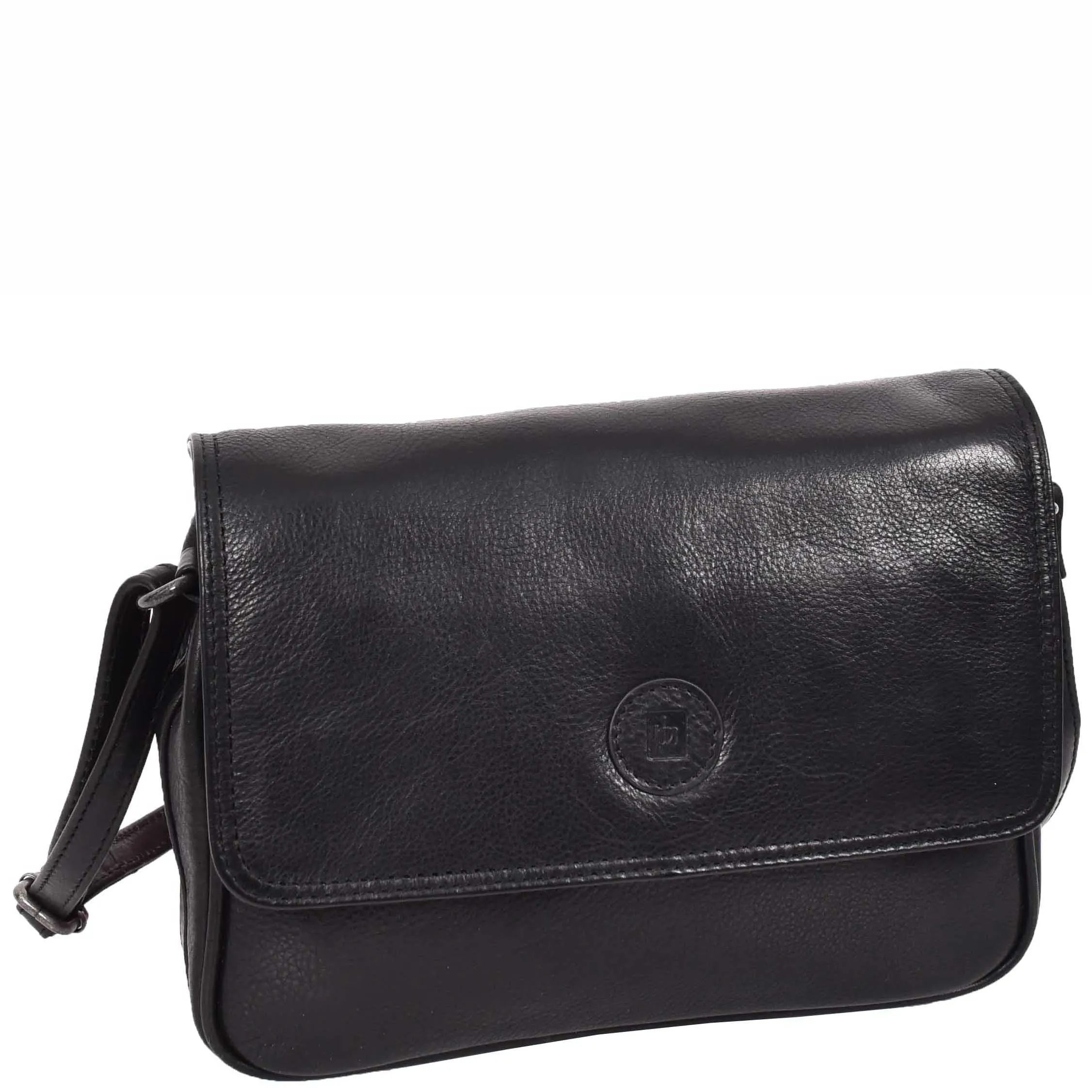 Leather Crossbody Bag Classic Casual Multi Pockets Organiser A202 Black