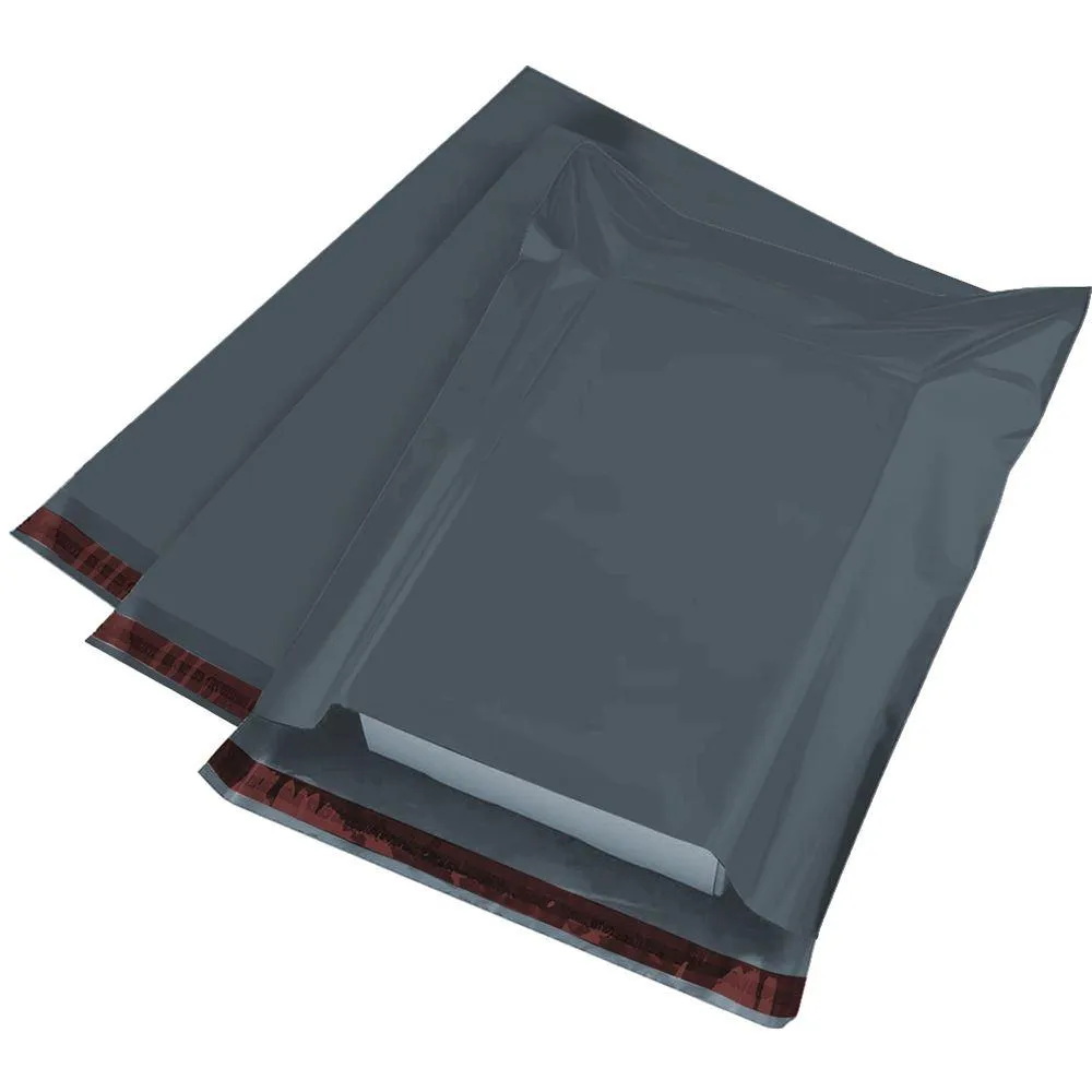 Mailing Bags, 17" x 24" (432mm to 610mm), Grey Plastic Poly Self Seal Bag