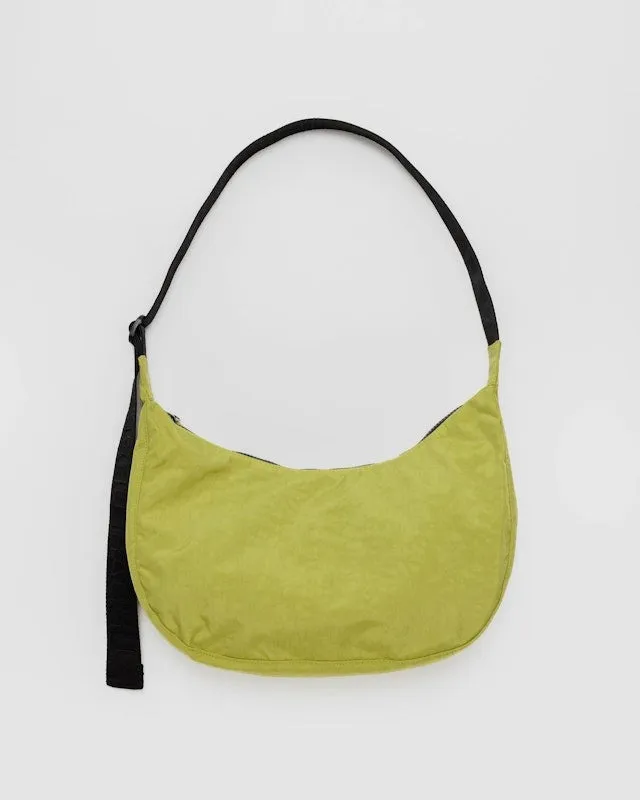 Medium Nylon Crescent Bag - Lemongrass (37.5" Strap)