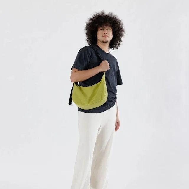 Medium Nylon Crescent Bag - Lemongrass (37.5" Strap)