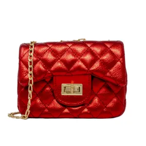 Metallic Classic Mini Purse | Red