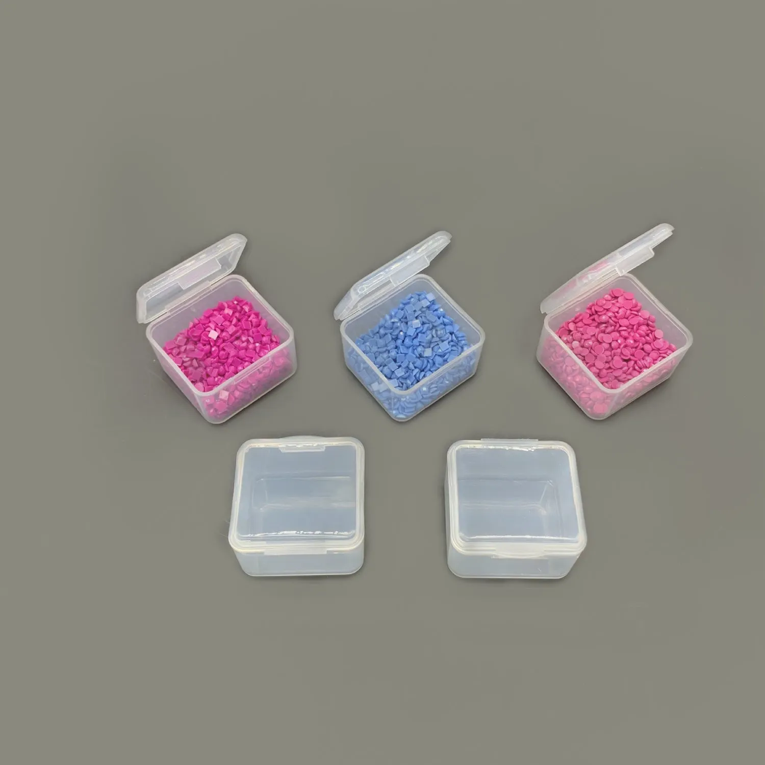 Mini Square Clear Storage Boxes - 3.4 x 3.4 cm