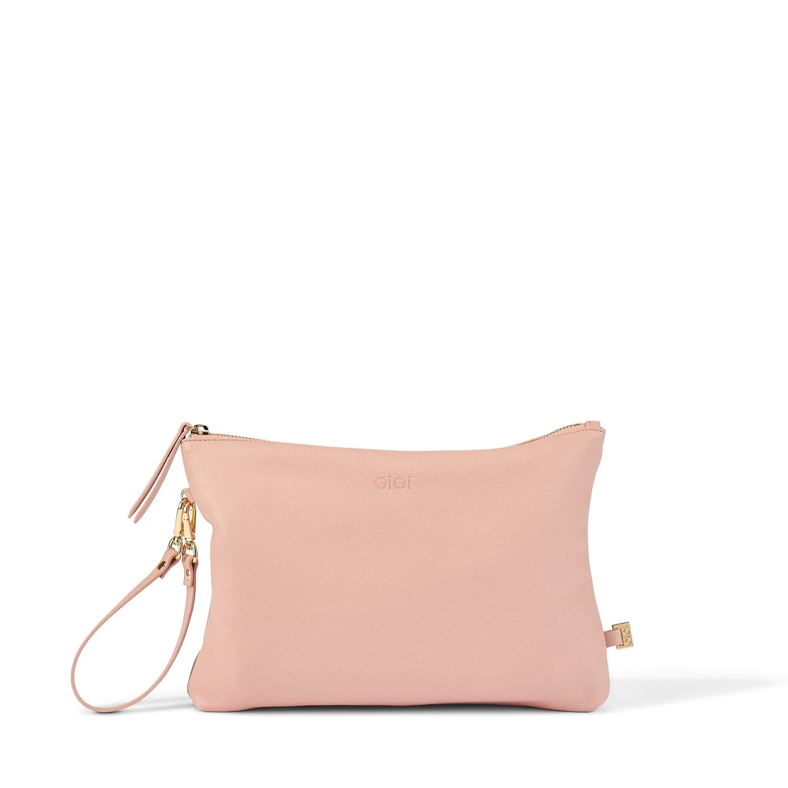 OiOi Nappy Changing Pouch - Pink Dimple Vegan Leather