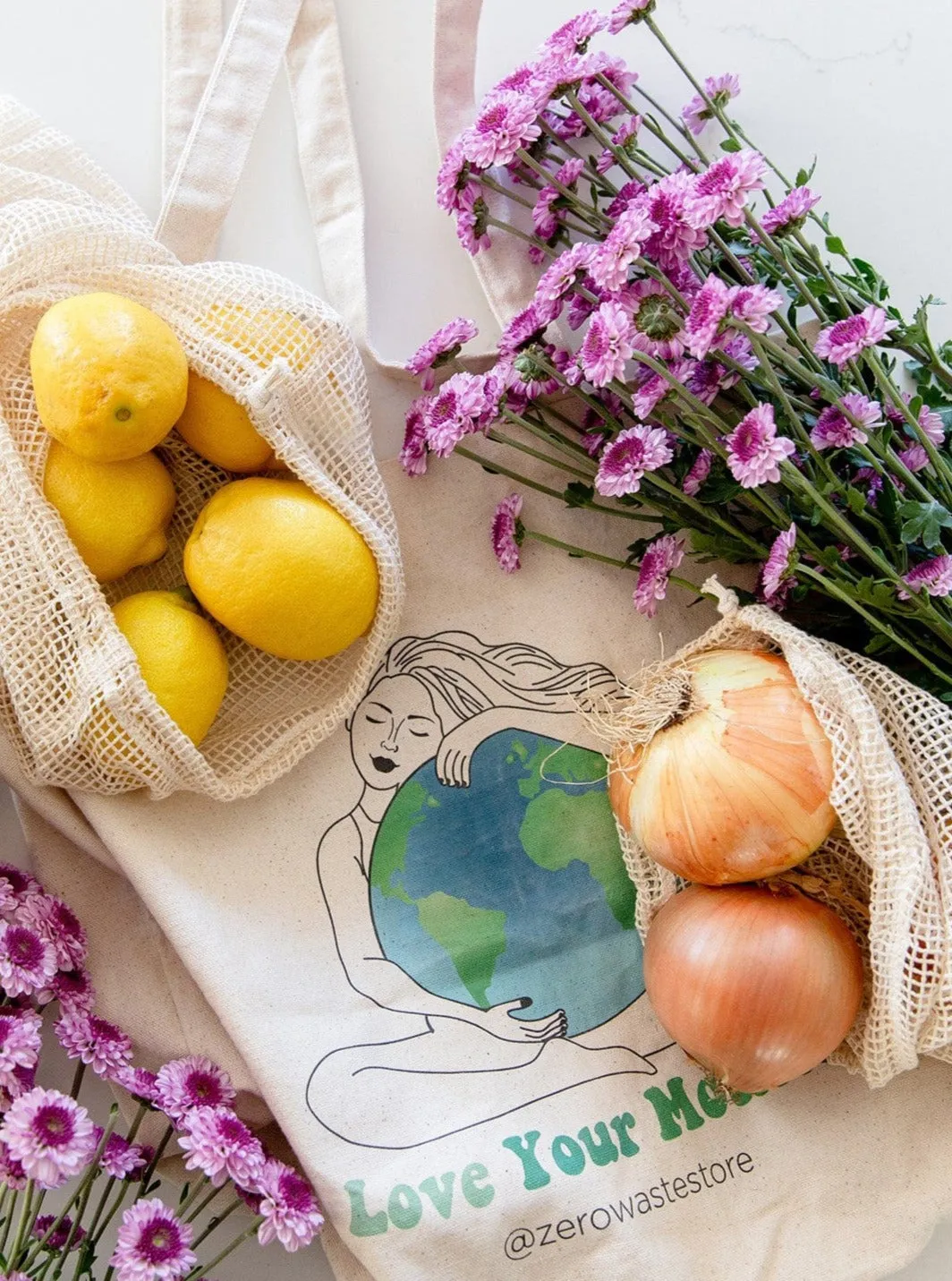 Organic Cotton Mesh Produce Bag - Natural