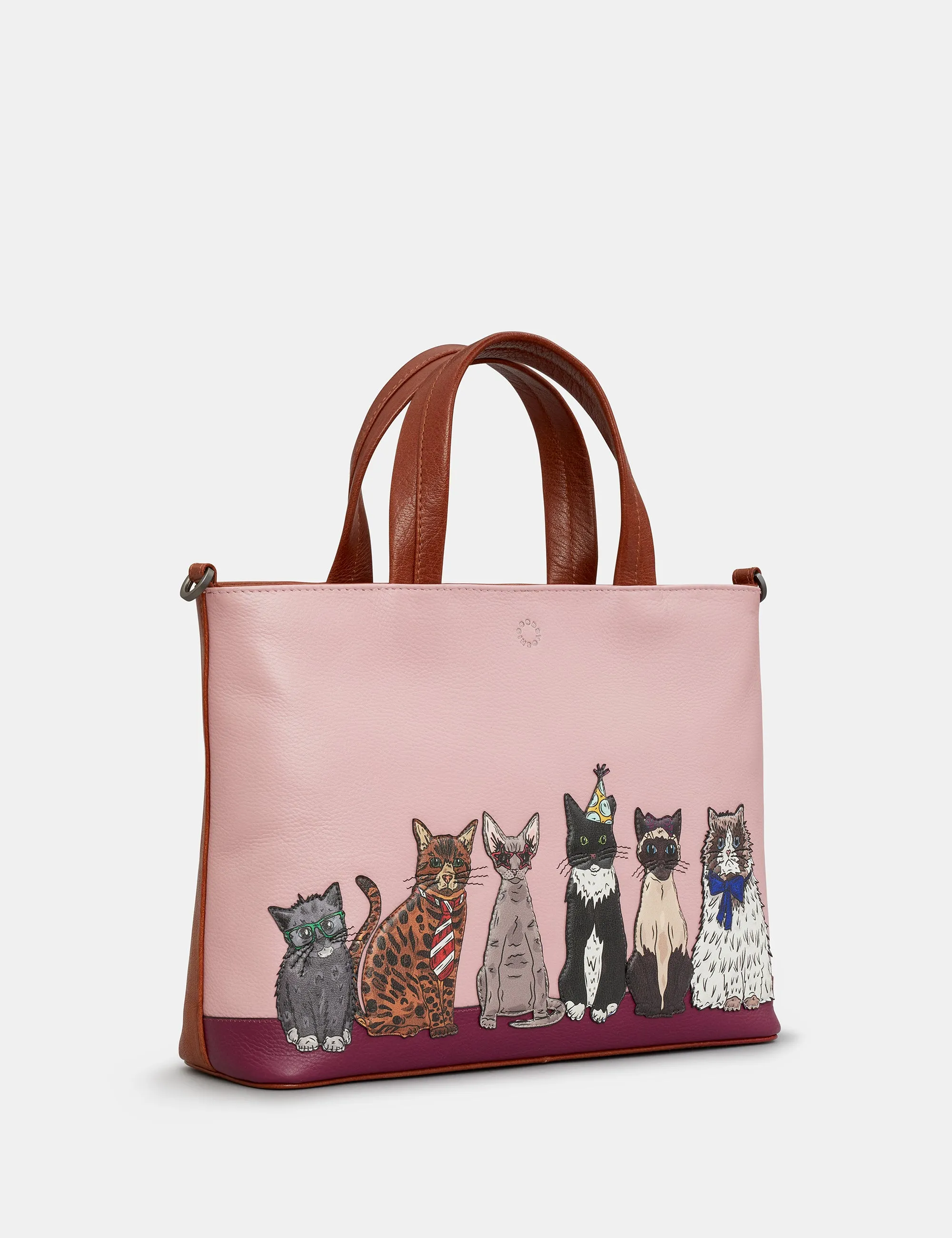 Party Cats Leather Multiway Grab Bag