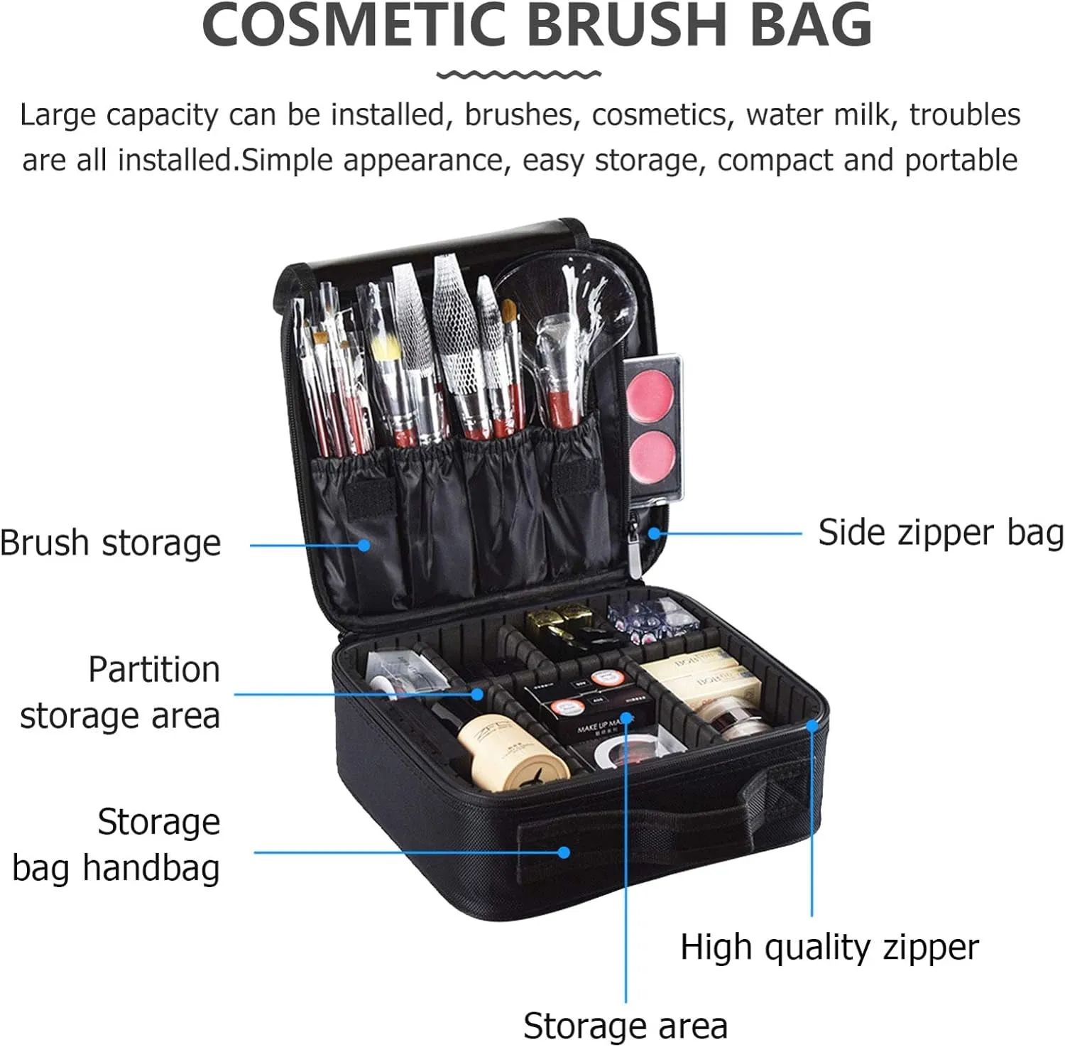 Portable Makeup Bag Storage Travel Storage Bag Travel Make up Bag Travel Toiletry Bags Nail Stuff Wash Bag Cosmetic Bag Women Cosmetic Bag Cosmetics Storage Pouch Sundries Travel