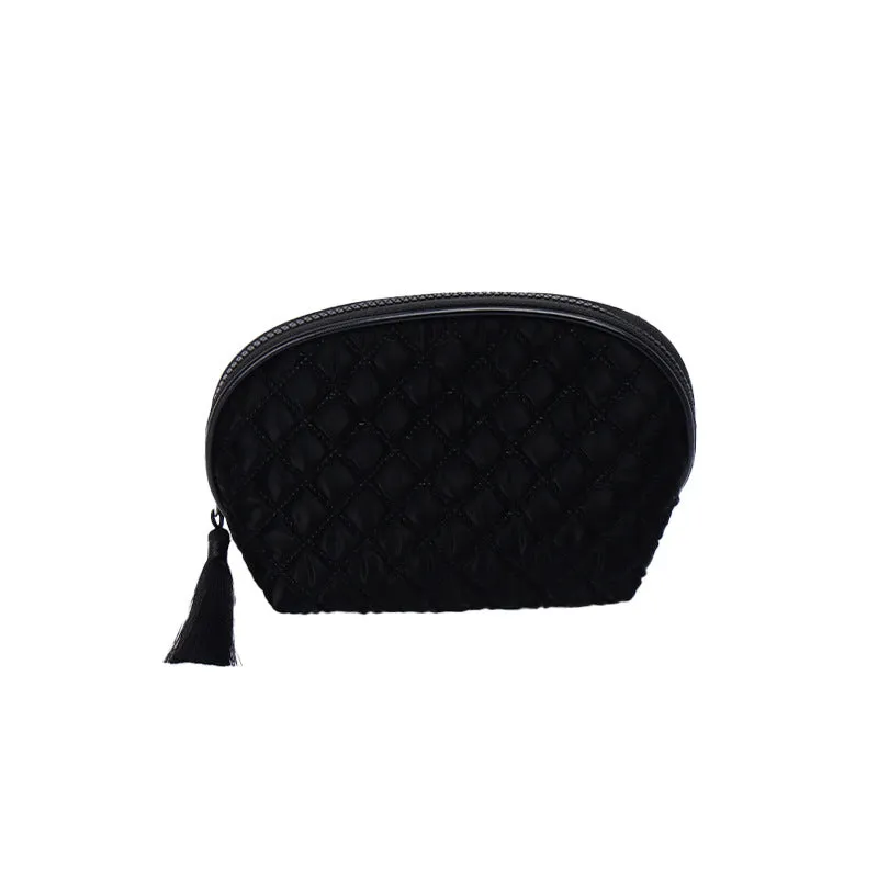 PU Diamond Semi-circular Cosmetic Bag High-Looking Travel Storage Bag Portable Travel Cosmetic Bag