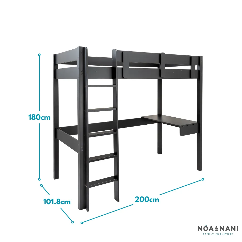 Storm Gaming High Sleeper Station in Black