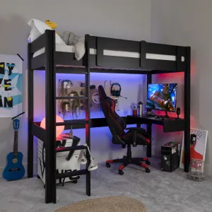 Storm Gaming High Sleeper Station in Black