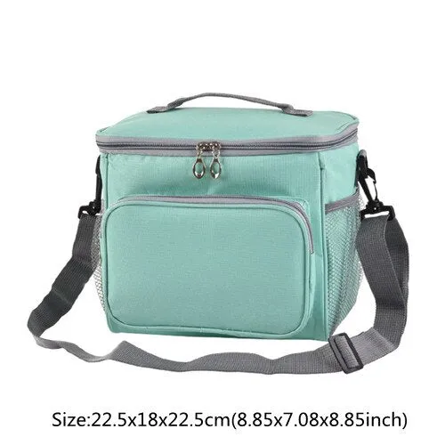 Thermal Insulated Cooler Bags Large Women Men Picnic Lunch Bento Box Trips BBQ Meal Ice Zip Pack Accessories Supplies Products