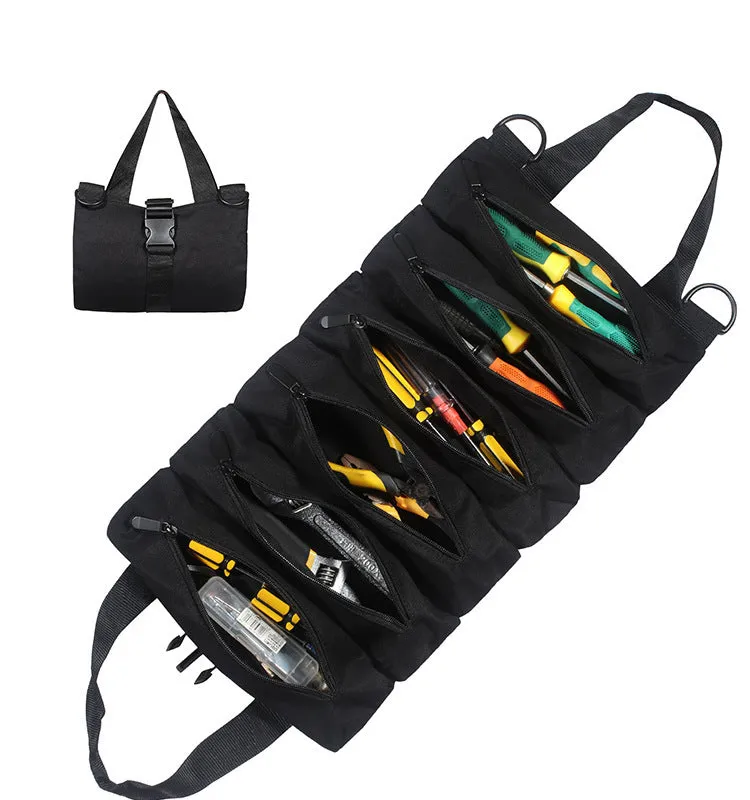 Tool Bag Portable Wear-Resistant Canvas Large Capacity Vehicle Repair Tool Bag Hardware Bag Electrician Bag