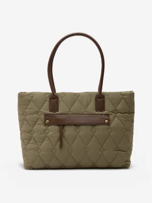 Westside Olive Quilted Texture Hand Bag