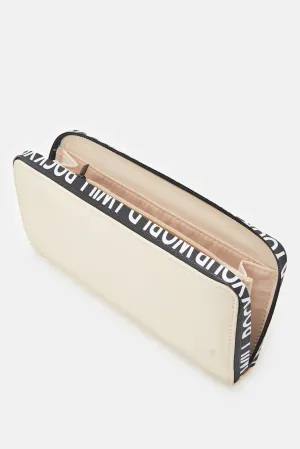 Women Beige Regular Wallet