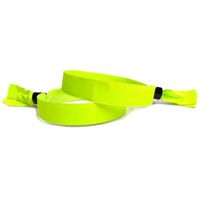 Woven Cloth Wristbands | Neon Green