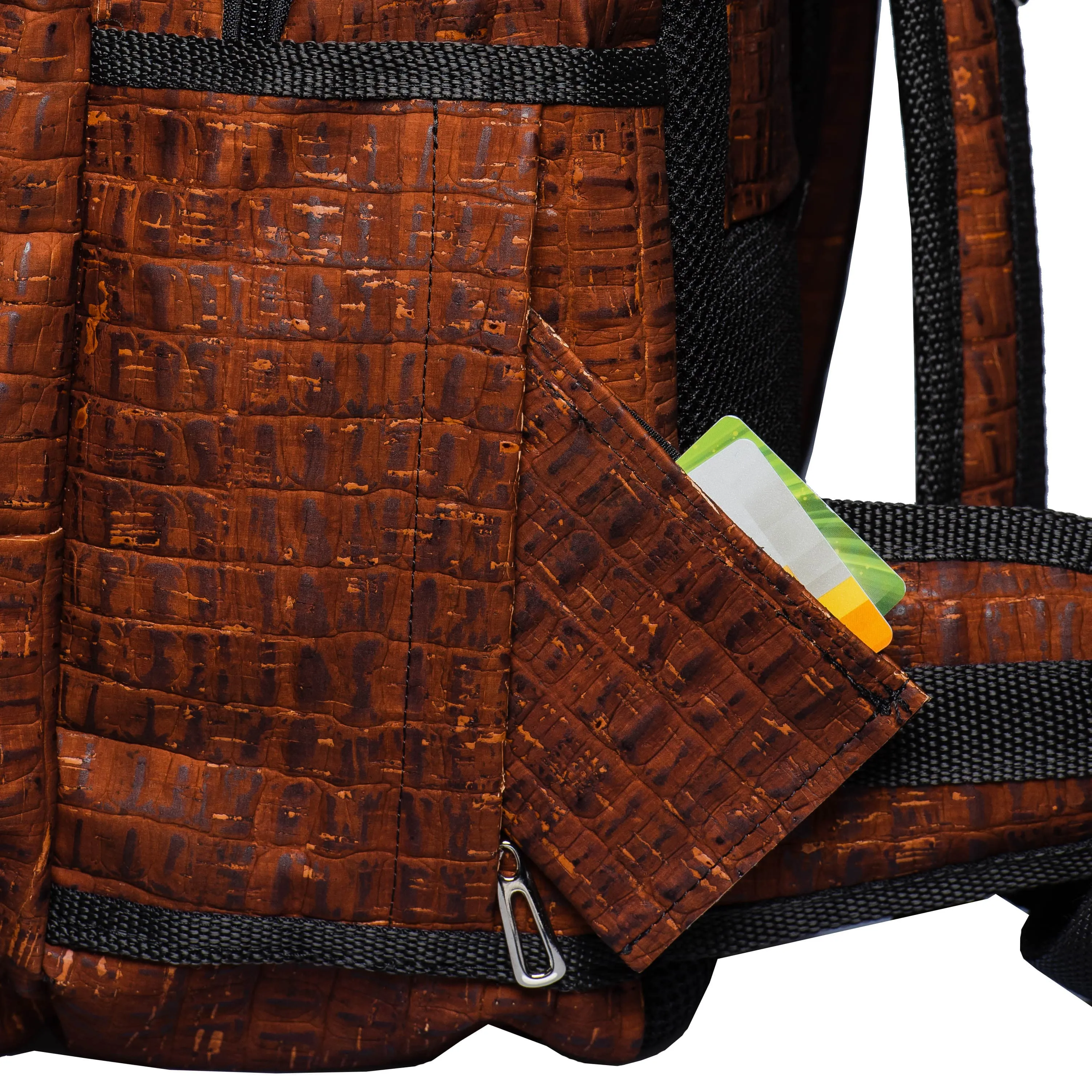 Xpedition Cork Vegan Backpack | Croco Brown