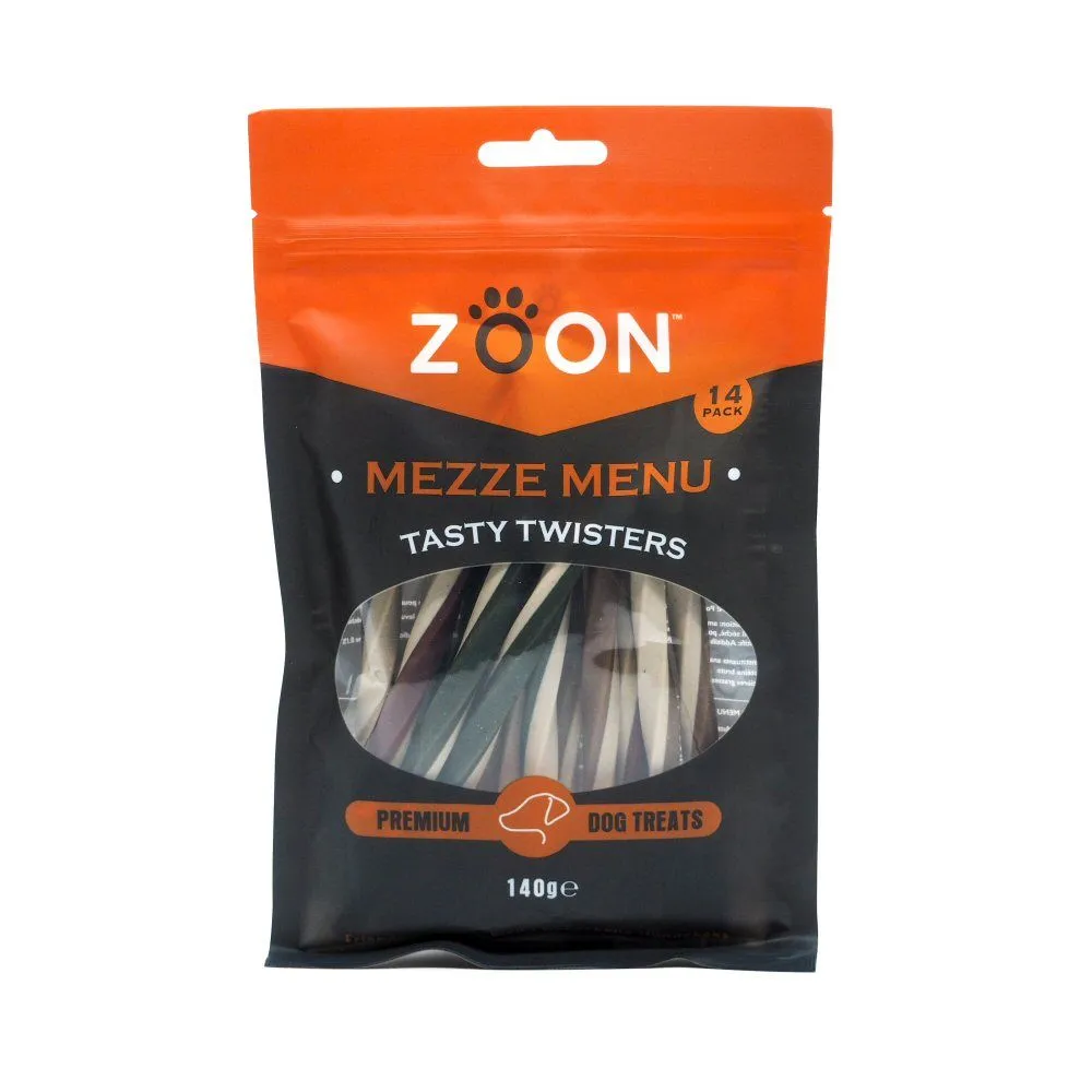 Zoon 140g Mezze Menu Tasty Twisters Dog Treats