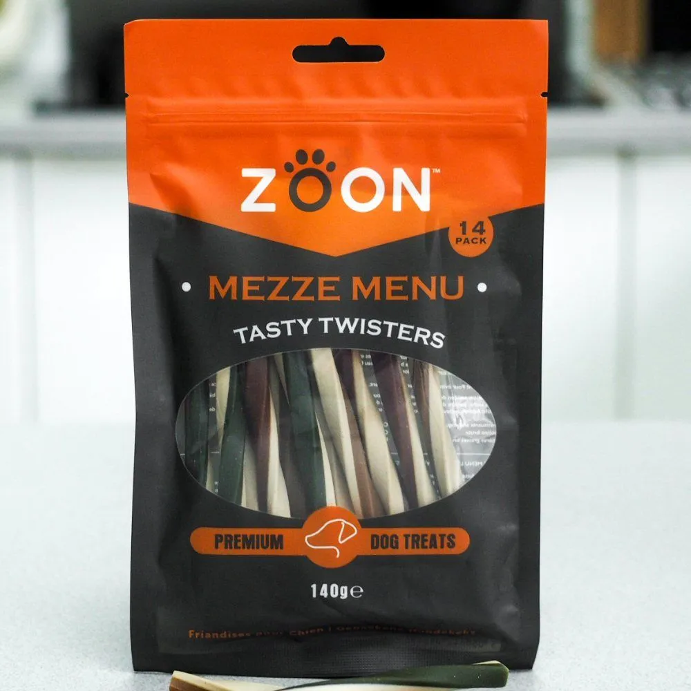 Zoon 140g Mezze Menu Tasty Twisters Dog Treats